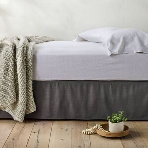 Casaluna - Full/Queen Linen Bed Skirt Gray - Casaluna Gray